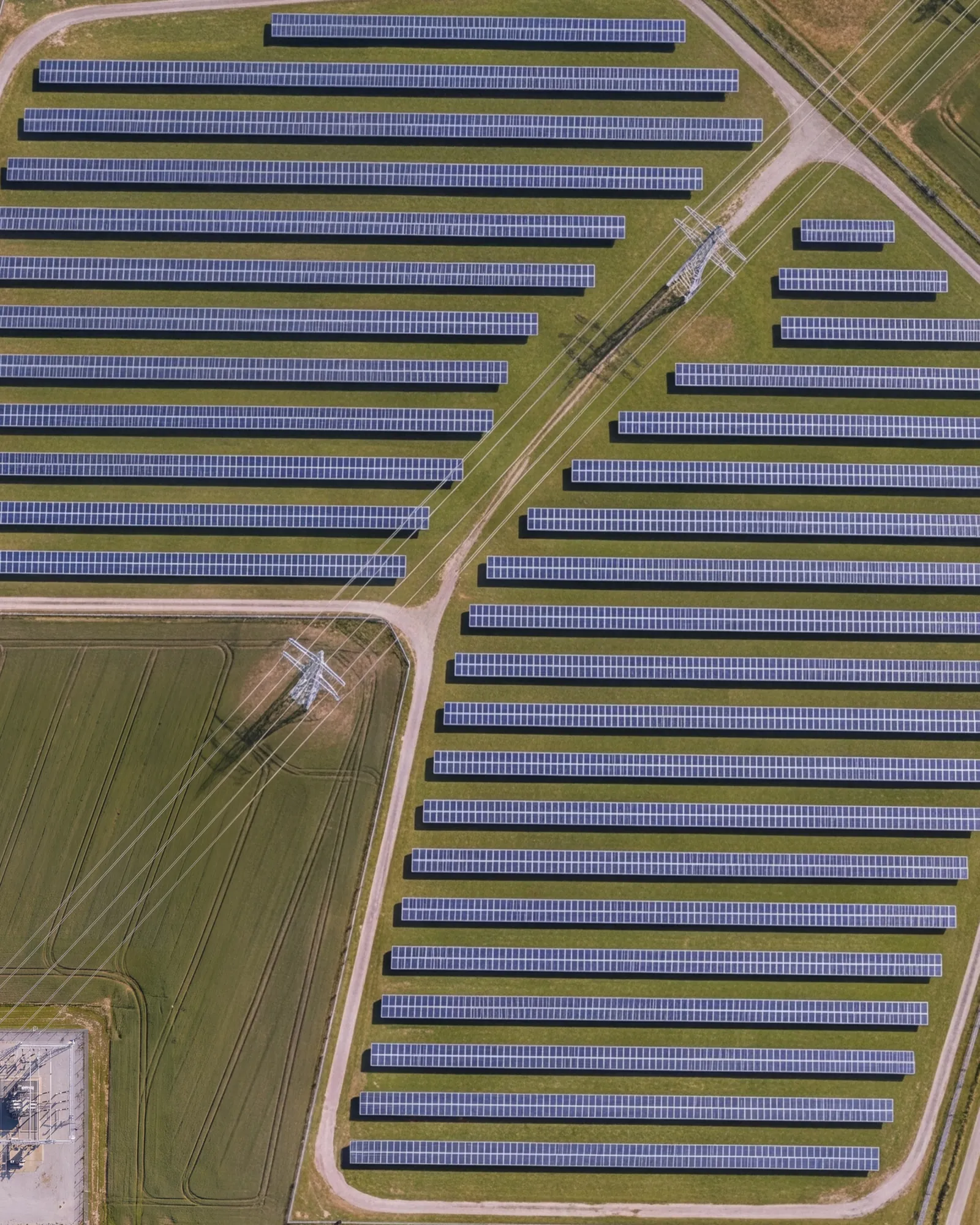 Luftbild-Visualisierung: Freiflächen-PV